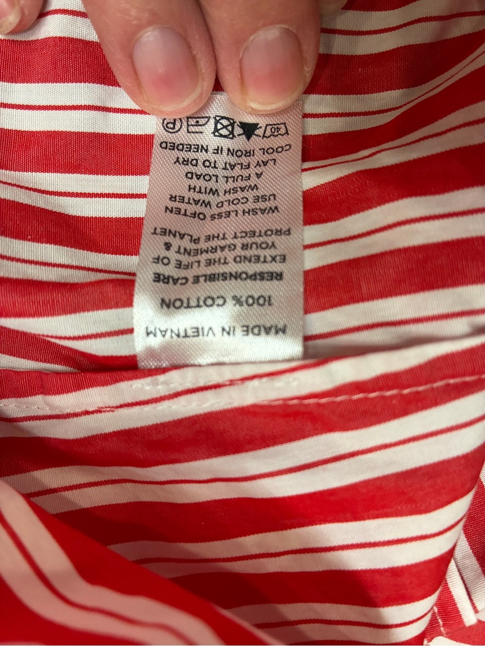 NWOT Hill House the nap dress in red and white Candy striped tiered maxi - Picture 6 of 8